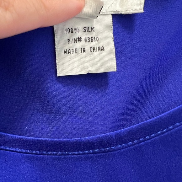 Dorman 100% Silk Blue Camisole Top - Picture 4 of 7